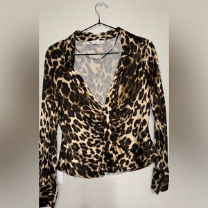 Zara Leopard Print Women's Top